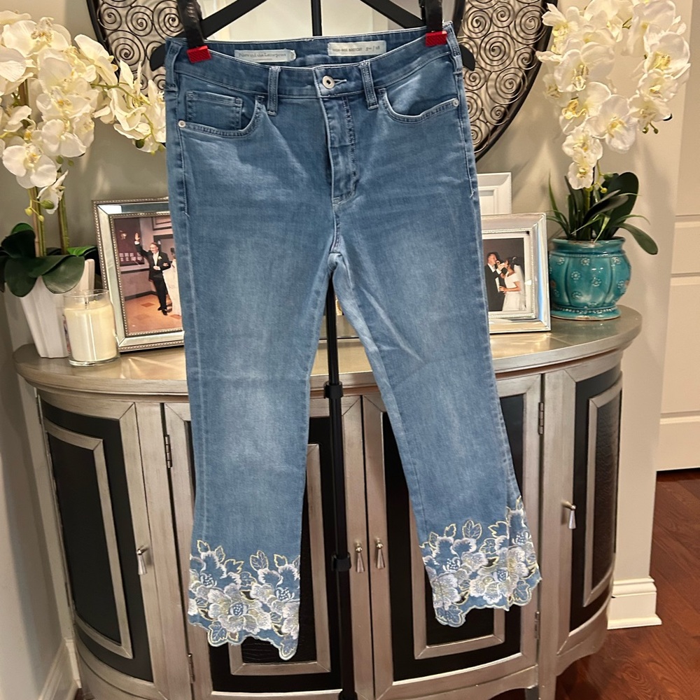 Pilcro and the letterpress Embellished Hem Light Blue Women’s Jeans